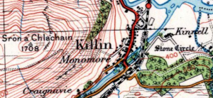 Nineteenth century Killin map showing Monomore