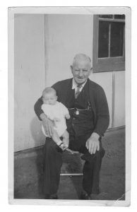 James McPherson with grandson Tony Pollock in 1949